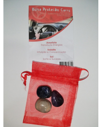 BOLSA DE PROTEÇÃO CARRO COM 3 CRISTAIS