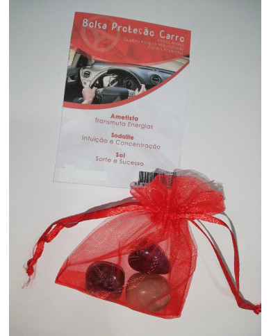 BOLSA DE PROTEÇÃO CARRO COM 3 CRISTAIS
