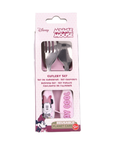 Juego de cubiertos de Minnie Mouse (2 piezas)