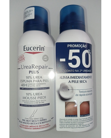 EUCERIN DUO UREAREPAIR PLUS ESPUMA PÉS 2X150ML
