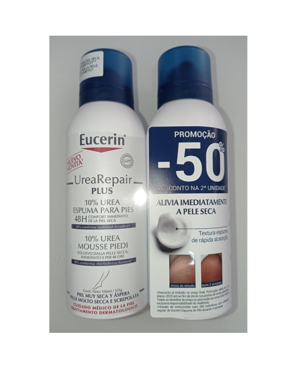 EUCERIN DUO UREAREPAIR PLUS ESPUMA PIES 2X150ML