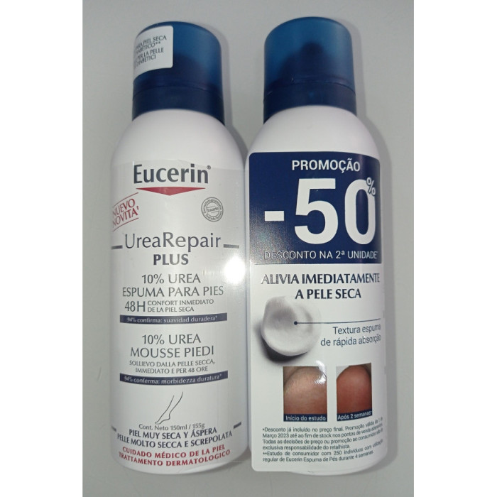EUCERIN DUO UREAREPAIR PLUS ESPUMA PÉS 2X150ML