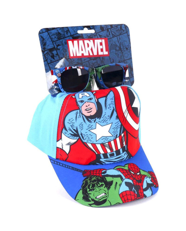 CONJUNTO BONÉ + ÓCULOS SOL AVENGERS MARVEL