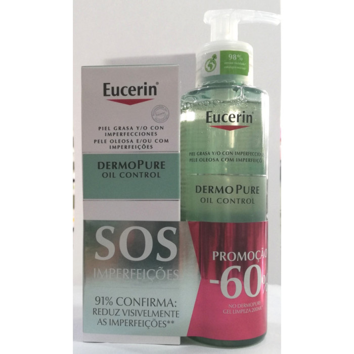 EUCERIN DERMOPURE OIL CONTROL SOS IMPERFECCIONES FLUIDO MATIFICANTE 50ML + GEL LIMPIADOR 200ML