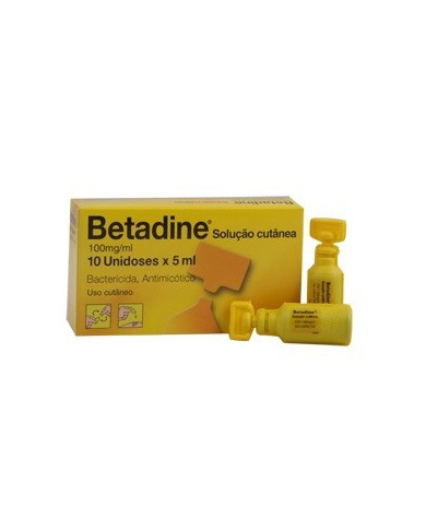 BETADINE SOLUÇÃO TÓPICA 100MG/ML 10UNIDOSES X 5ML