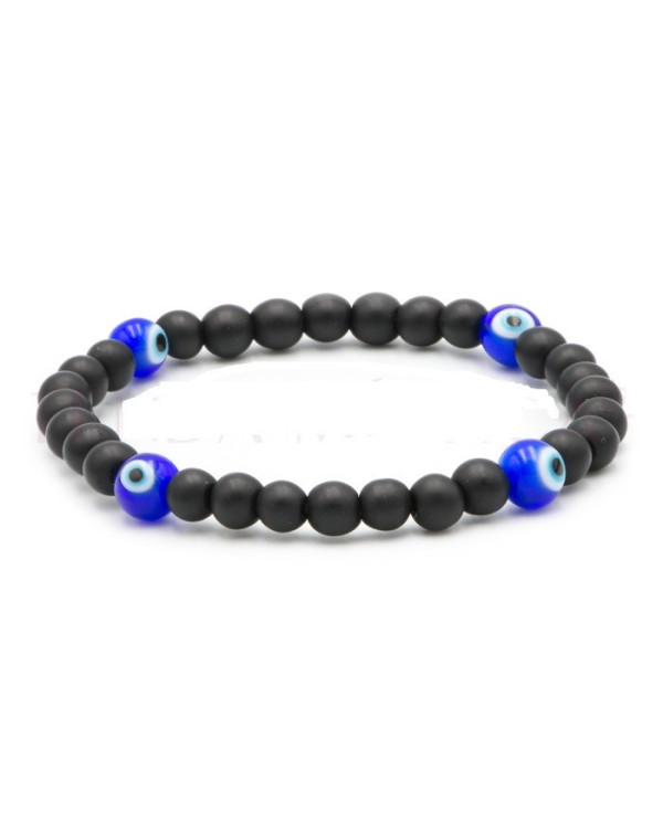 Pulseira Proteção Olho Turco & Onix Mate 1unid