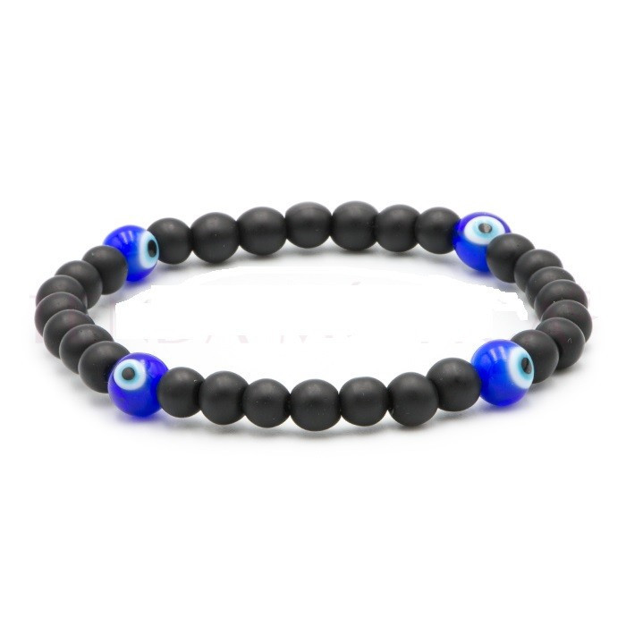 Pulseira Proteção Olho Turco & Onix Mate 1unid