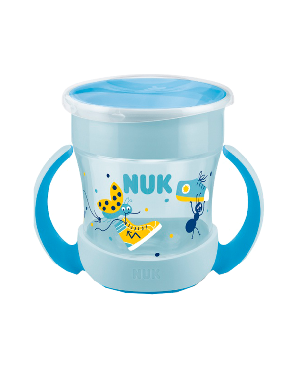 NUK VASO MINI MAGIC EVOLUTION CON TAPA AZUL 6m+ 160ml