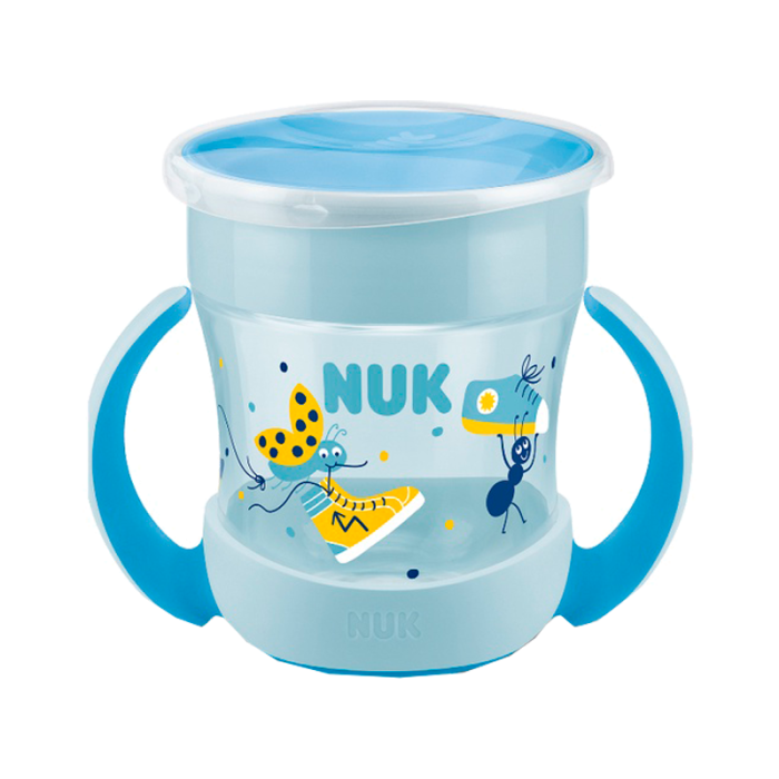 NUK VASO MINI MAGIC EVOLUTION CON TAPA AZUL 6m+ 160ml