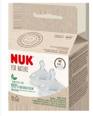 NUK FOR NATURE TETIN SILICONA TALLA M 2UNIDADES