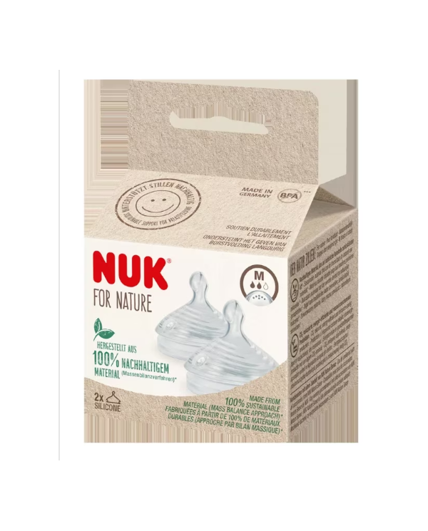 NUK FOR NATURE TETIN SILICONA TALLA M 2UNIDADES