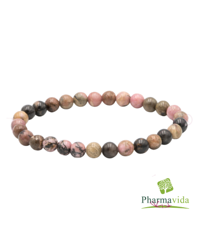 PULSERA DE RODONITA 6mm 1 UNIDAD