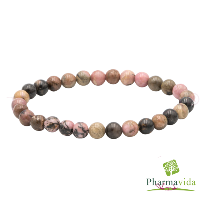 PULSERA DE RODONITA 6mm 1 UNIDAD