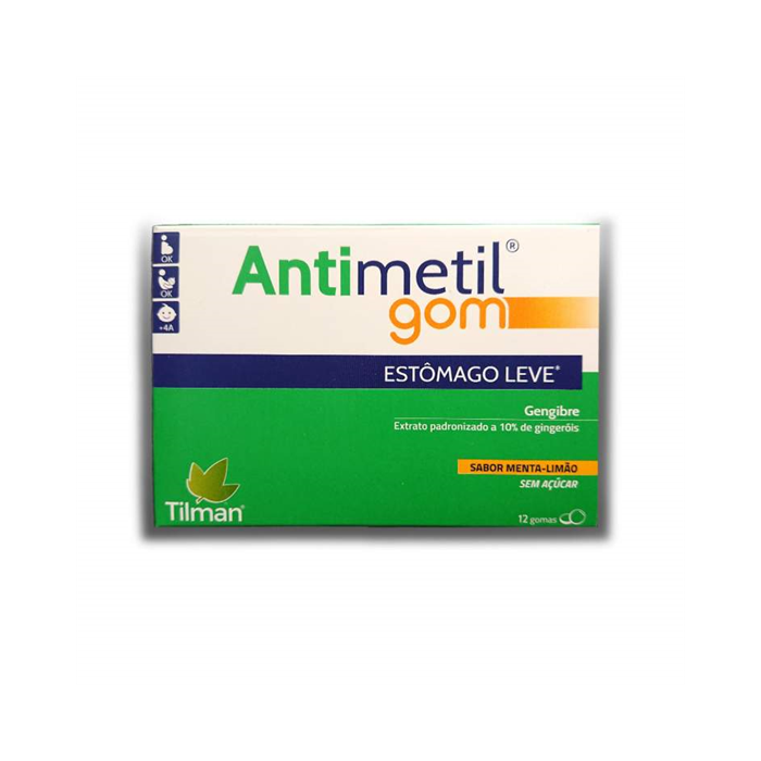ANTIMETIL GOM MENTA-LIMÃO 12 GOMAS