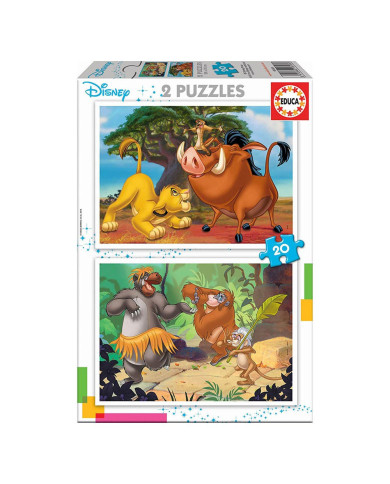 EDUCA 2X ROMPECABEZAS 20 ANIMALES DISNEY