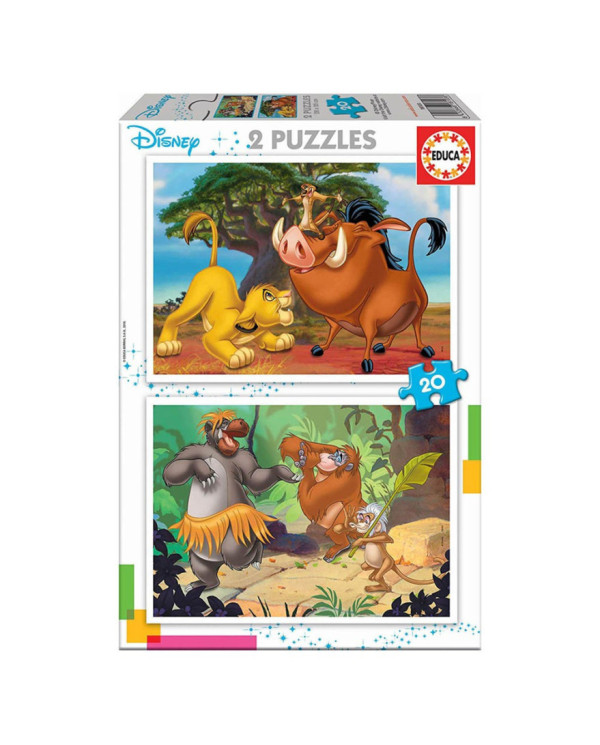 EDUCA 2X PUZZLE 20 DISNEY ANIMAIS