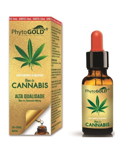 ÓLEO CANNABIS 900MG/ML 30 ML+20ML OFERTA PHYTOGOLD