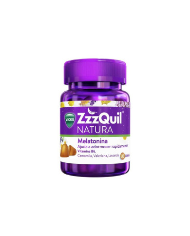 VICKS ZzzQUIL NATURA MELATONINA MANGA BANANA 30 GOMAS