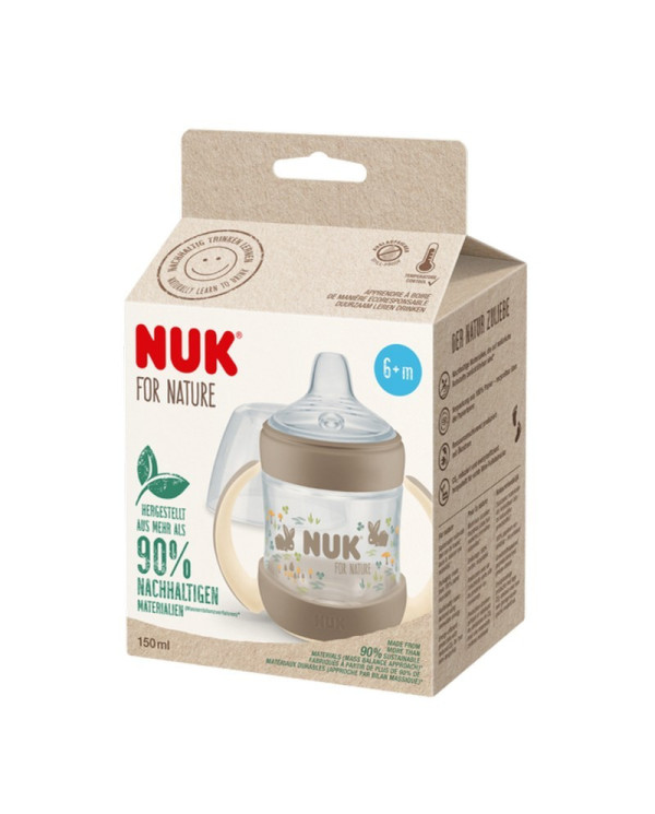 NUK FOR NATURE BIBERÓN DE APRENDIZAJE 150 ML 6+M CREMA