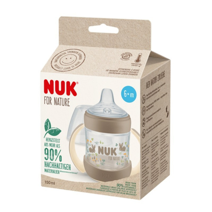 NUK FOR NATURE BIBERÃO DE APREDIZAGEM 150 ML 6+M CREME