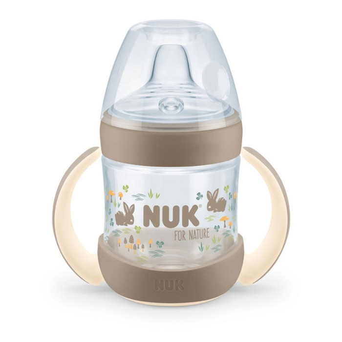 NUK FOR NATURE BIBERÓN DE APRENDIZAJE 150 ML 6+M CREMA