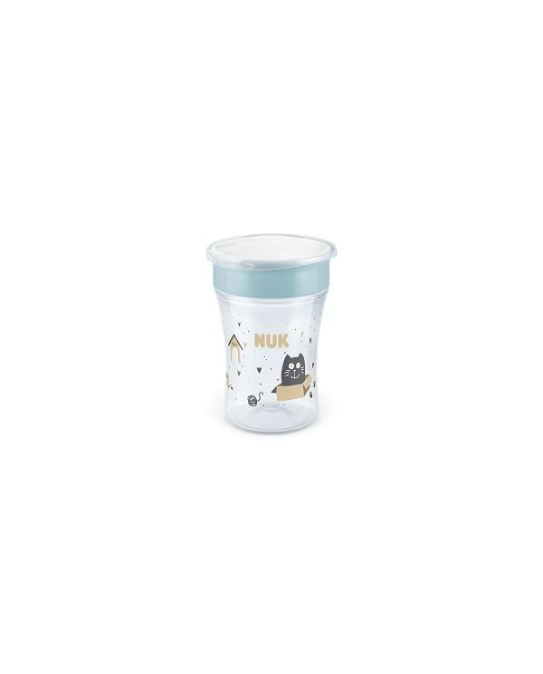 NUK VASOS DE APRENDIZAJE PERROS Y GATOS 230 ML 8+ M AZUL