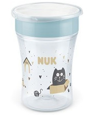 NUK VASOS DE APRENDIZAJE PERROS Y GATOS 230 ML 8+ M AZUL