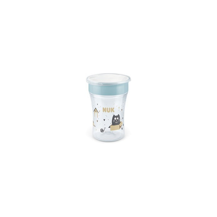 NUK VASOS DE APRENDIZAJE PERROS Y GATOS 230 ML 8+ M AZUL