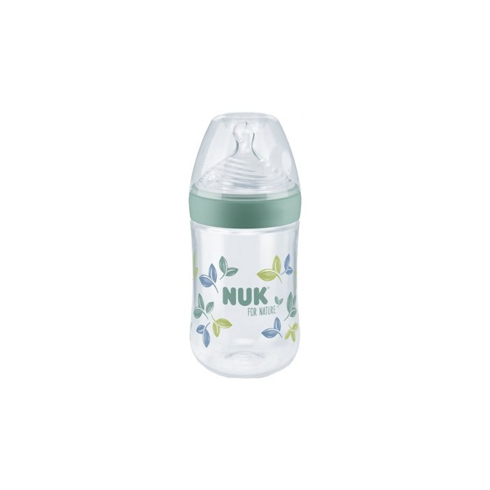 NUK FOR NATURE BIBERÓN TAMAÑO M VERDE 260 ML