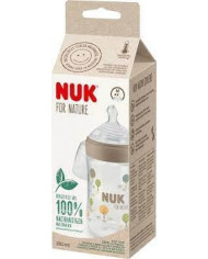 NUK FOR NATURE BIBERÓN 260 ML CREMA TALLA M