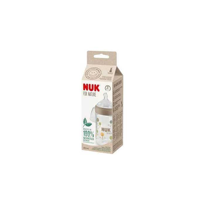 NUK FOR NATURE BIBERÓN 260 ML CREMA TALLA M