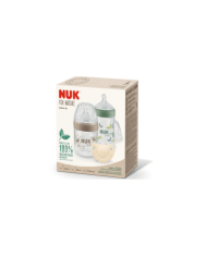 NUK FOR NATURE SET INICIO 2 BIBERONES (1x260 ML+ 1x150ML)+ 1 CHUPETE