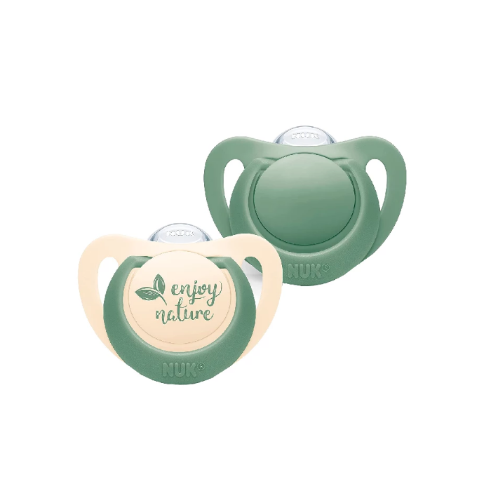 NUK FOR NATURE CHUPETES SILICONA VERDE 6-18 2 UNIDADES