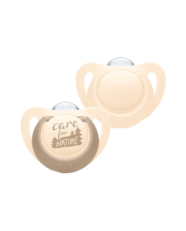 NUK FOR NATURE CHUPETES SILICONA CREMA 18-36M 2 UNIDADES