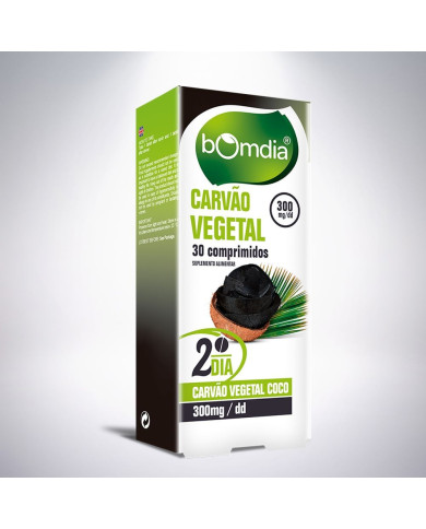 BOM DIA CARVÃO VEGETAL 30 COMPRIMIDOS 300MG/DIA