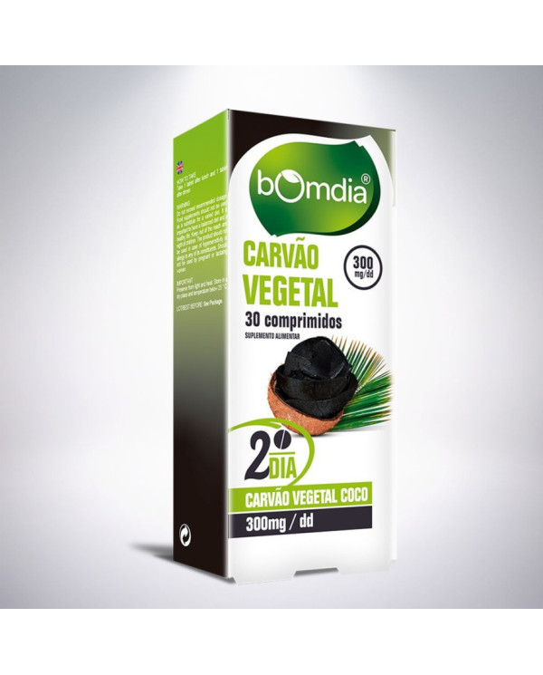 BOM DIA CARVÃO VEGETAL 30 COMPRIMIDOS 300MG/DIA