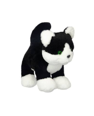 PELUCHE WILD PLANET TODO SOBRE LA NATURALEZA PERROS Y GATOS GATO B&N