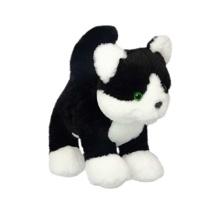 PELUCHE WILD PLANET TODO SOBRE LA NATURALEZA PERROS Y GATOS GATO B&N
