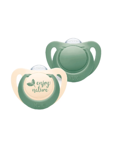 NUK FOR NATURE CHUPETES SILICONA VERDE 0-6M 2 UNID