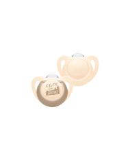 NUK FOR NATURE CHUPETES SILICONA CREMA 0-6M 2 UNID