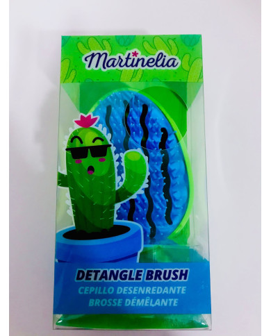 ESCOVA DE CABELO MARTINELIA CACTO VERDE E AZUL