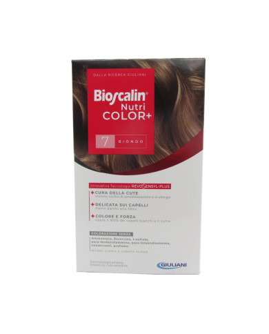 BIOSCALIN NUTRI COLOR+ COLORAÇÃO PERMANENTE 7 LOURO
