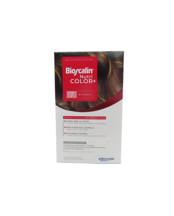 BIOSCALIN NUTRI COLOR+ COLORAÇÃO PERMANENTE 7 LOURO