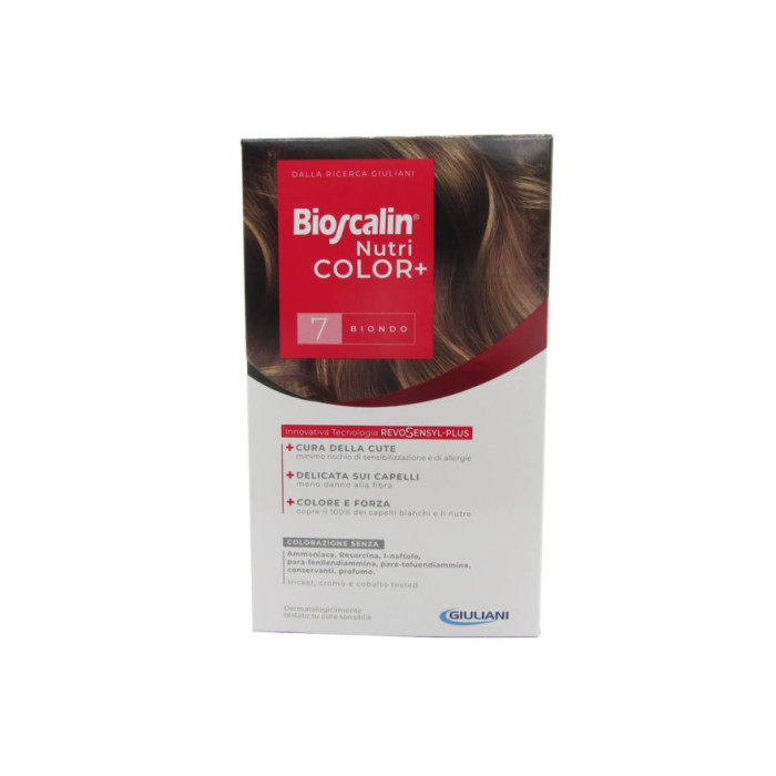 BIOSCALIN NUTRI COLOR+ COLORAÇÃO PERMANENTE 7 LOURO