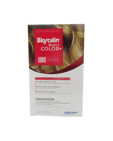 BIOSCALIN COLORACIÓN PERMANENTE NUTRI COLOR+ 8 RUBIO CLARO