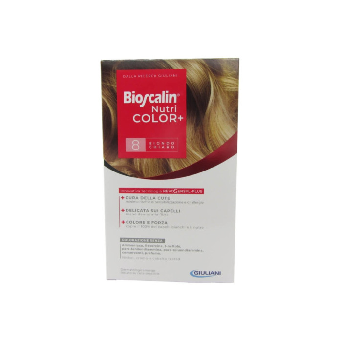 BIOSCALIN COLORACIÓN PERMANENTE NUTRI COLOR+ 8 RUBIO CLARO