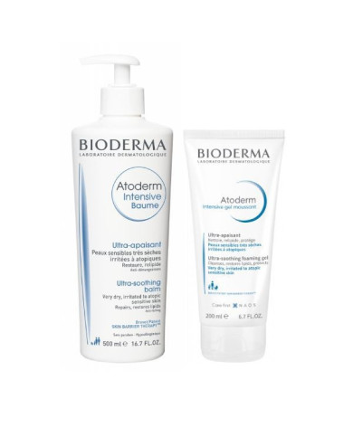 BIODERMA ATODERM BÁLSAMO INTENSIVO 500ML+ OFERTA ATODERME GEL ESPUMOSO 200ML