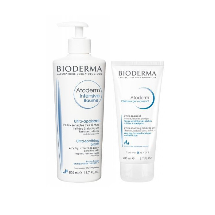 BIODERMA ATODERM BÁLSAMO INTENSIVO 500ML+ OFERTA ATODERME GEL ESPUMOSO 200ML