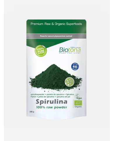 BIOTONA BIO SPIRULINA 100% RAW POWDER 200G