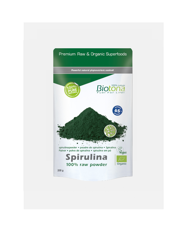 BIOTONA BIO SPIRULINA 100% RAW POWDER 200G